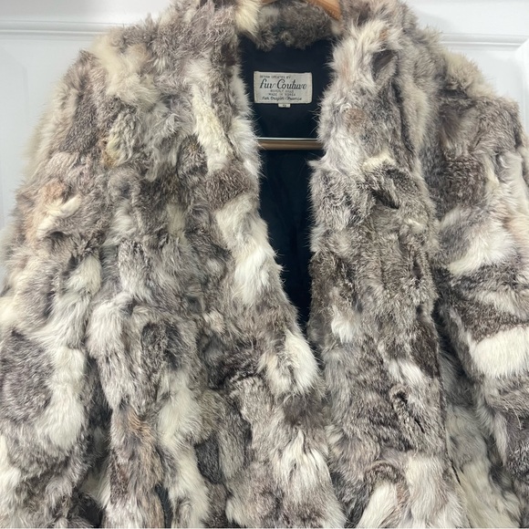 Vtg Fur Couture Beverly Hills Patchwork Fur Coat Luxury Boho Winter Statement Sm - Picture 4 of 13